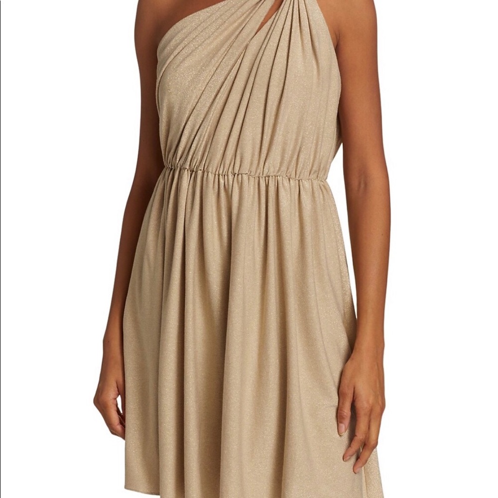 Halston Rory Metallic Knit Dress